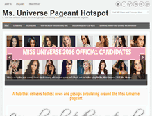 Tablet Screenshot of msuniversepageant.org